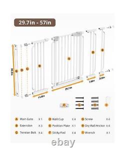 Cumbor 29.7-57 Extra Wide Baby Gate for Stairs, Mom's Choice Awards Winner-D