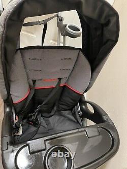 Double Sit N Stand Stroller Seats Foldable Cup Holder Canopy Red/black/grey