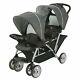 Double Stroller For Toddlers Baby Stroller With Cup Holders Reclining Seats