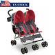 Double Stroller Infant Folding Side Toddler With Large Canopy Lightweight Outdoor