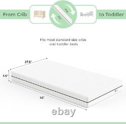 Dourxi Crib Mattress, Dual-Sided Comfort Baby and Toddler Mattress with Cool Gel