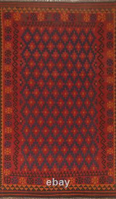 Dual-Sided Kilim Kelim Rugs Flatweave Wool Carpet 6x10 ft