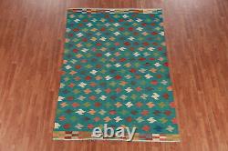 Dual-Sided Kilim Kelim Rugs Flatweave Wool Carpet 6x8 ft