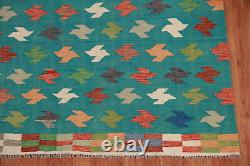 Dual-Sided Kilim Kelim Rugs Flatweave Wool Carpet 6x8 ft