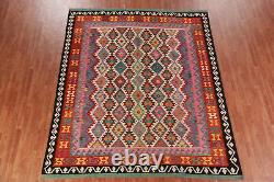 Dual-Sided Kilim Kelim Rugs Flatweave Wool Carpet 8x10 ft