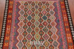 Dual-Sided Kilim Kelim Rugs Flatweave Wool Carpet 8x10 ft