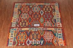 Dual-Sided Kilim Kelim Rugs Flatweave Wool Carpet 8x11 ft