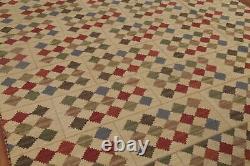 Dual-Sided Kilim Kelim Rugs Flatweave Wool Modern Carpet 8x10 ft