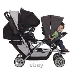 Duoglider Double Stroller Lightweight Double Stroller with Tandem Seating, Gla