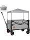 Ever Advanced Foldable Travel Wagon Stroller For 2 With Removable Canopy Gray