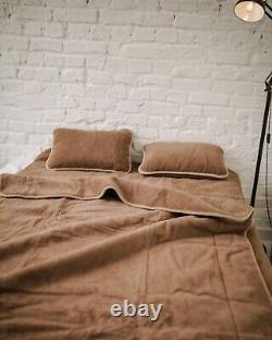 Extra Warm Wool Comforter, Duvet Insert / Woolmark Camel / Any Size on request