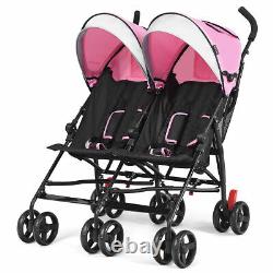 Foldable Twin Baby Double Stroller Kids Ultralight Umbrella Stroller Pushchair