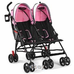 Foldable Twin Baby Double Stroller Kids Ultralight Umbrella Stroller Pushchair