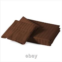 Glamorous Duvet Covers 1000 OR 1200 TC 100% Cotton Choose Item Chocolate Stripes