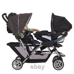 Graco Duoglider Lightweight Double Stroller with Tandem Seating, Glacier