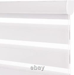 Horizontal Dual Window Shade Curtains, Roller Zebra Blinds, Easy to Install