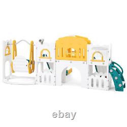 JOYLDIAS 10in1 Toddler Double Slide withSwing Kid Playground Playset IndoorOutdoor