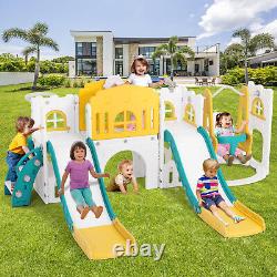 JOYLDIAS Kids Swing & Double Slide Playset Toddler Gym Playground Baby Toys Gift