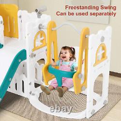 JOYLDIAS Kids Swing & Double Slide Playset Toddler Gym Playground Baby Toys Gift