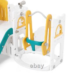 JOYLDIAS Kids Swing & Double Slide Playset Toddler Gym Playground Baby Toys Gift