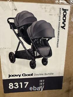 Joovy 2021 Qool 8317 Double Bundle Stroller Jet