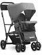 Joovy Caboose Graphite Sit And Stand Double Tandem Stroller Grey