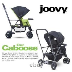 Joovy Caboose Graphite Sit and Stand Double Tandem Stroller Grey