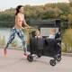 Lalaho Folding Stroller Wagon For 2 Kids, Face To Face High Seat With Canopy