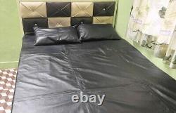 Lambskin Genuine Leather Bed Sheet with Pillow Cover for Single/Double Size Beds