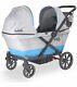 Larktale Stroller Wagon Caravan Coupe 2 Seater Kids Toddlers Gray/blue