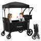 Mooncool Folding 2 Seater Stroller Wagon With 5-point Harness And Removal Canopy