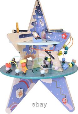 Manhattan Toy Double-Decker Celestial Star Explorer Wooden Activity Center with