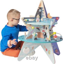 Manhattan Toy Double-Decker Celestial Star Explorer Wooden Activity Center with