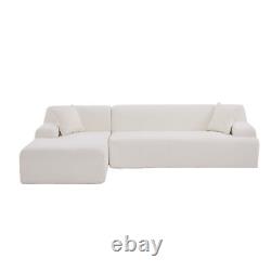 Modern L-Shape Modular Sectional Sofa for Living Room, 2 Piece Free Combination