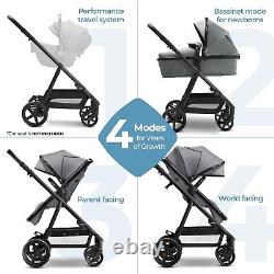 Mompush Meteor2 Baby Stroller 2-in-1 with Bassinet Mode, Infant