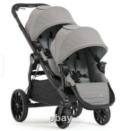 New Baby Jogger City Select LUX Stroller & Double 2nd Seat Slate New Sealed Box