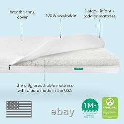 Newton Baby Essential Crib Mattress Baby Mattress for Crib, Dual- 100% White