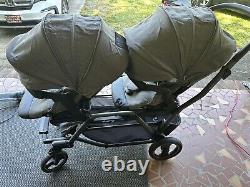 Peg Perego duette double stroller and Primo Viaggio 4-35 Infant Car seats