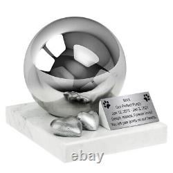Pet Urns For Small Dogs, Pet Urns Marble and Stainless Steel, Memorial Pet Urns