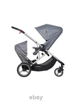 Phil & Teds New Voyager Stroller & Double Kit Grey Marl Brand New! Open Box $550