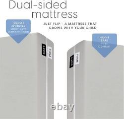Premium Dual-Sided Crib Mattress Firm Side for Baby, Soft Side for Toddler