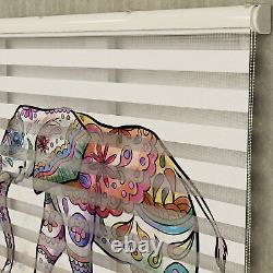 Printed Picture Photo Window Light Filtering Dual Layer Zebra Roller Shade Blind