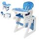 Sejoy Baby High Chair Infants Toddler Convertible Removable Tray Adjustable Seat
