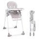 Sejoy Foldable Baby High Chair Heights 4 Wheels Tray Adjustable To 6 Different