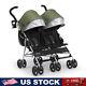 Side By Side Double Baby Infant Stroller Foldable Pushchair Travel Outdoor