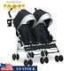 Side By Side Double Baby Stroller Pushchair Indoor Outdoor Travel Portable Us