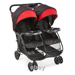 Side-by-Side Lightweight Double Baby Stroller and Toddler Stroller with Reclini