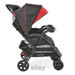 Side-by-Side Lightweight Double Baby Stroller and Toddler Stroller with Reclini