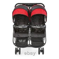 Side-by-Side Lightweight Double Baby Stroller and Toddler Stroller with Reclini