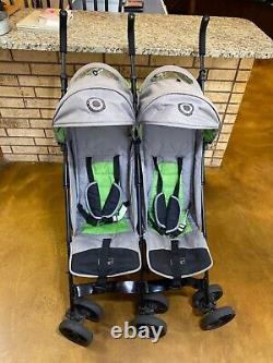 Slightly Used Green&Grey Hoco Austria Twin Umbrella Stroller